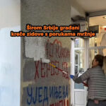 Promjene u Srbiji počinju od zidova: Studenti uklanjaju natpise „Ratko Mladić heroj“